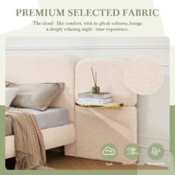 Christopher Knight Home Lindis Modern Upholstered Bed With 2 Built-in Shelves -Christopher Knight Home GUEST f065e815 75b2 42ec a690 6dad82833a7a