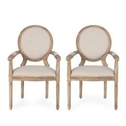 Set Of 2 Judith French Country Wood Upholstered Dining Chairs - Christopher Knight Home -Christopher Knight Home GUEST f0f0abb8 7053 46b6 b6ee 9cee7cea2951