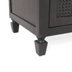 Newell Rustic Acacia Wood And Cane 3 Drawer Dresser Dark Gray - Christopher Knight Home -Christopher Knight Home GUEST f1a396eb 0b6f 47ca 95b4 5dff388ea8ce