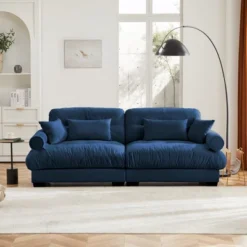 Christopher Knight Home Bernal 93.7" Modern 2 Seat Velvet Round Arm Sofa With Pillows -Christopher Knight Home GUEST f2afef7e 904e 45e9 b8e8 8281bb40291f