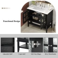 Christopher Knight Home Birgit 36" Modern Bathroom Vanity With Ceramic Sink And Adjustable Shelf 13 Christopher Knight Home Birgit 36" Modern Bathroom Vanity With Ceramic Sink And Adjustable Shelf -Christopher Knight Home GUEST f3458e4f 763b 4656 ade6 102d4a5e4c3c