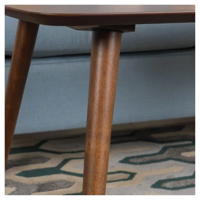 Jazzman High Coffee Table - Walnut - Christopher Knight Home: Rubberwood & MDF, 4-Leg Base, 22.05" Height 5 Jazzman High Coffee Table - Walnut - Christopher Knight Home: Rubberwood & MDF, 4-Leg Base, 22.05" Height - Image 3