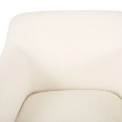 Alphonse Contemporary Boucle Fabric Arm Chair Ivory/Matte Black - Christopher Knight Home -Christopher Knight Home GUEST f57cbe83 aed9 48a8 98e5 743e9aff6fd3