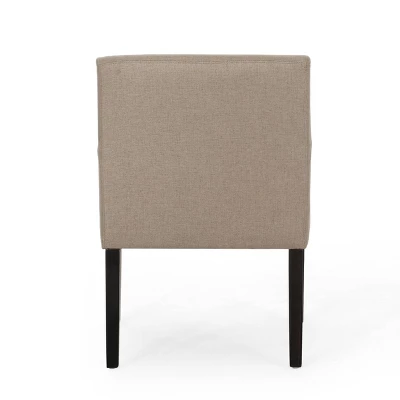 Mcclure Contemporary Upholstered Armchair Taupe/Espresso - Christopher Knight Home 7 Mcclure Contemporary Upholstered Armchair Taupe/Espresso - Christopher Knight Home - Image 5