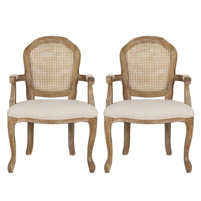 2pk Mina French Country Wood And Cane Upholstered Dining Chairs - Christopher Knight Home 13 2pk Mina French Country Wood And Cane Upholstered Dining Chairs - Christopher Knight Home - Image 11