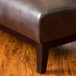 Darcy Bonded Leather Loveseat Brown - Christopher Knight Home -Christopher Knight Home GUEST f868dbe0 b709 4015 9b00 4b630bc67ecb