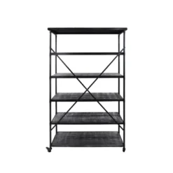 68" Farrells Industrial 5 Shelf Bookcase Gray - Christopher Knight Home -Christopher Knight Home GUEST f98c2c2e 89bf 4eed b8c9 1ca9d449270e