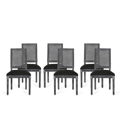 Christopher Knight Home Brownell French Country Wood And Cane Upholstered Dining Chairs (Set Of 6) 12 Christopher Knight Home Brownell French Country Wood And Cane Upholstered Dining Chairs (Set Of 6) - Image 10