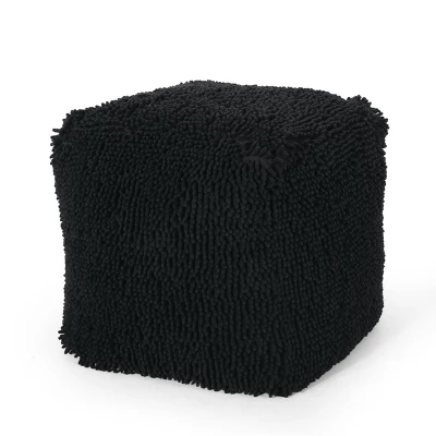 Moloney Modern Microfiber Chenille Cube Pouf - Christopher Knight Home 11 Moloney Modern Microfiber Chenille Cube Pouf - Christopher Knight Home - Image 9