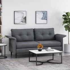 Resaca Contemporary 3 Seater Sofa - Christopher Knight Home
