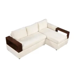 87.4"W Sectional Sofa Couch Set, Upholstered Sofa Chair With Reversible Armrests For Living Room -Christopher Knight Home -Christopher Knight Home GUEST fd4649f6 9ad1 4d19 8311 399e7a49f2b4