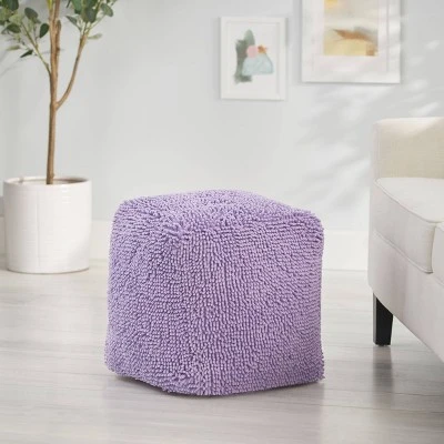 Moloney Modern Microfiber Chenille Cube Pouf - Christopher Knight Home 3 Moloney Modern Microfiber Chenille Cube Pouf - Christopher Knight Home