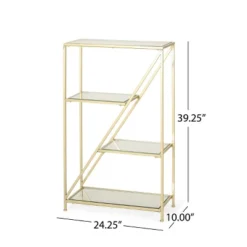 Kokesh Modern Glam Tempered Glass 3 Shelf Asymmetrical Bookcase Gold - Christopher Knight Home 17 Kokesh Modern Glam Tempered Glass 3 Shelf Asymmetrical Bookcase Gold - Christopher Knight Home -Christopher Knight Home GUEST fe44afab b226 4b6b 83bf d92ad3ad8955
