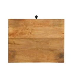 Gaudet Modern Industrial Handmade Mango Wood C Shaped Side Table With Drawer Natural/Black - Christopher Knight Home -Christopher Knight Home GUEST fe71a014 6b14 4e92 b739 202332d5f845