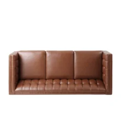 Pondway Contemporary Faux Leather Tufted 3 Seater Sofa - Christopher Knight Home -Christopher Knight Home GUEST feea1545 eddc 4059 a5b2 797839a88aa7