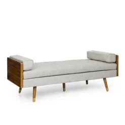 Keairns Mid Century Modern Tufted Double End Chaise Lounge With Bolster Pillows - Christopher Knight Home -Christopher Knight Home GUEST ff6ee3f2 c4a4 471a a7df 74bc2d68c9d6